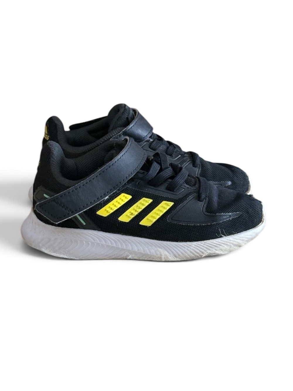 Adidas Kids Black Runfalcon 2.0 Sneakers with Velcro